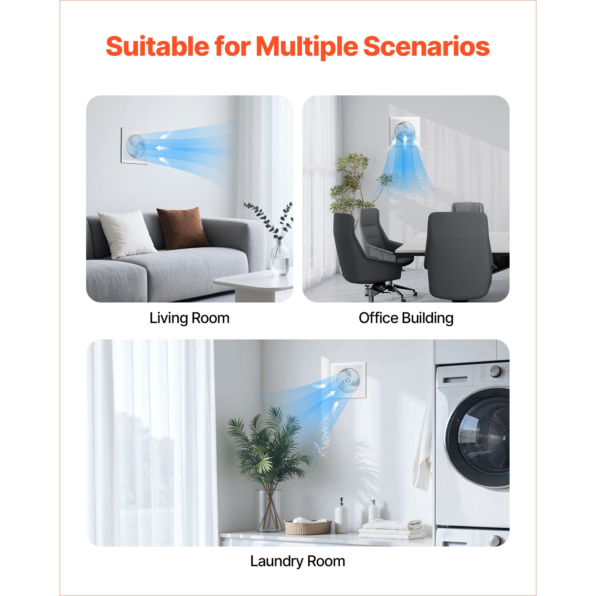 Wall Mounted Ventilation Fan High Efficiency Extraction System_voghion.com